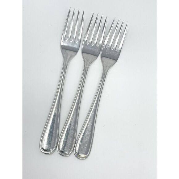 Oneida "New Rim" 18/10 Stainless Dinner Place Forks 7.25” Lot of 3 - Picture 1 of 8